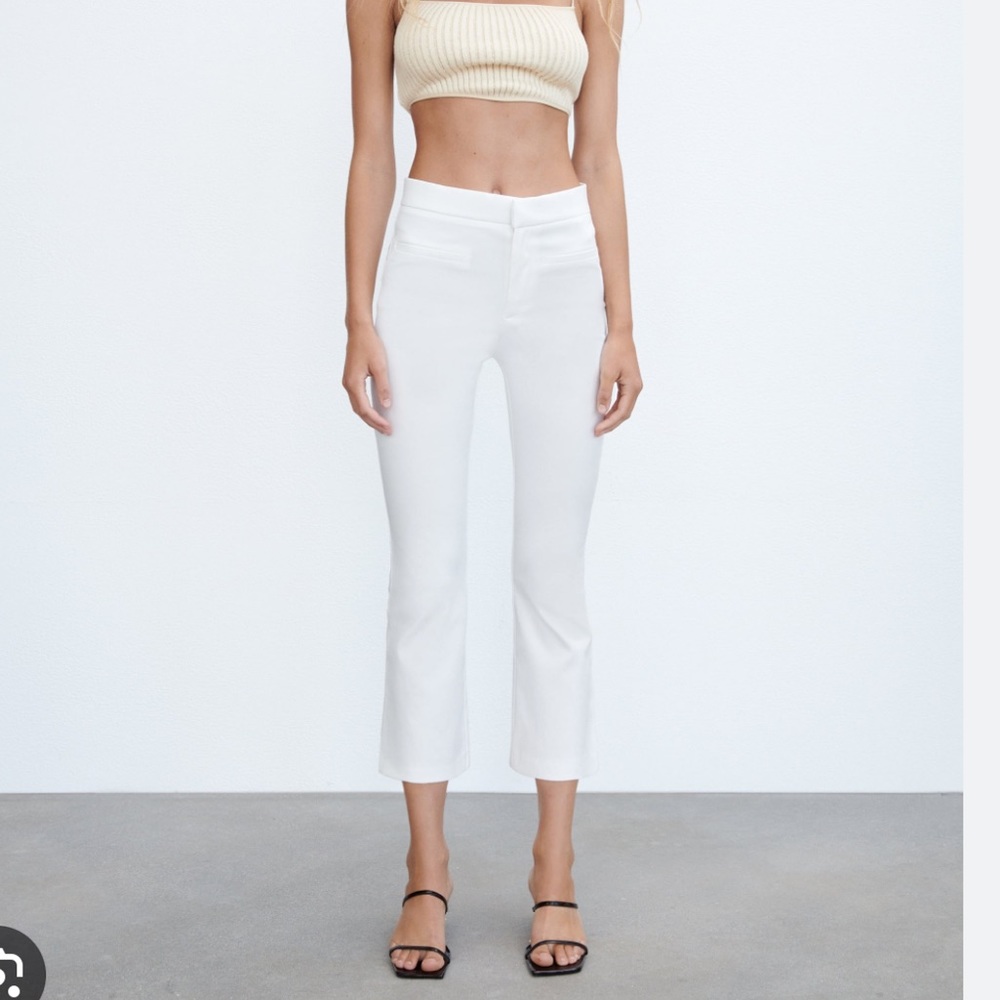 COPY - WHITE ZARA MINI FLARE PANT